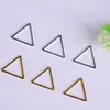 Brincos de triângulo geométrico oco de latão multicolorido galvanizado 13*1mm pingente de colar acessórios de joalheria para bagagem