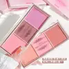 HISYI Niebla Facial Dulce Rubor Tricolor Mate Natural Maquillaje Desnudo Iluminador Fijador de Color Placa de Rubor Tricolor para Mujeres