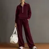 Conjunto Casual de Otoño para Mujer Estilo Perezoso de Color Sólido Diario Transfronterizo Europeo y Americano Versátil Nuevo Conjunto 2026 Blanco