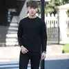 230g Tecido de algodão grosso de alta qualidade japonês cor sólida base interna camisa masculina e feminina lisa manga longa camiseta moda atacado