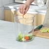 Bote de Basura Transparente, Engrosado para Uso en Cocina, Lujo Ligero, Gran Capacidad, Sin Tapa, Adecuado para Sala de Estar, Dormitorio, Baño y Papelera de Baño