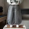 Calças de Roupa de Primavera para Meninos 2026 Novo Estilo Coreano Descolado Lindo Bebê Estilo Primavera e Outono Calças Casuais Legais Lindo Crianças Pequenas e Médias Calças de Faca Tortas