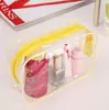 Saco de embalagem para suprimentos de gel de banho de PVC bolsa de mão transparente para shampoo bolsa de acabamento cosmético saco com zíper de plástico