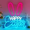 Ovo de Páscoa Luz Neon Orelhas de Coelho Decoração LED USB Dimmable Sinal de Páscoa Decoração de Festa
