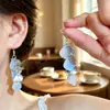 Placa de Incienso para Mosquitos sin Orejas Pinza para Oreja Diseño de Estilo Frío Pendientes Pendientes Largos con Borlas para Mujer Pinza para Oreja Indolora Versátil