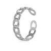 Joyería de acero inoxidable directa de fábrica moda cuerno envolvente anillo de acero de titanio para hombre y mujer anillo dorado trenzado entretejido