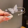 Pulsera Abierta de Doble Capa Mariposa con Circonita Cúbica Estilo Coreano para Mujer Pulsera Versátil de Moda para el Trabajo Joyería para Manos de Lujo Ligero Sensación de Alta Gama Venta al por Mayor