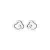 Nalan Plata S925 Pequeños y Lindos Pendientes Creativos Simples y Frescos de Nube Calada Personalizados para Mujer M01776