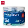 Clips para Carpetas de Colores Serie 8553Es Deli, Tamaño Grande para Exámenes y Documentos, Clips Metálicos Grandes para Documentos, Ahorro de Esfuerzo