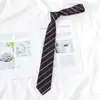 Estilo Universitario Japonés Estilo JK Corbata Corbata de Mujer Flor de Cuello de Mujer Rojo Vino Rayas Lazo Accesorios para Camisa Corbata de Mano Corbata de Hombre