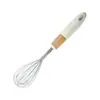 Conjunto de Utensílios de Cozinha Estilo Madeira Natural, Cortador de Pizza de Aço Inoxidável Off-White, Amaciador de Carne, Utensílios Populares para Assar e Cozinhar