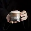 Caneca Express Portátil Cerâmica Pintada à Mão Um Vaso Três Copos Armazenamento Portátil para Exterior Conjunto de Chá Kung Fu Conjunto de Chá para Viagem