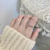 Anel de laço estético temperamento japonês coreano personalidade simples moda anel de articulação amigas anel de dedo aberto