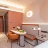 Lançamento de Novo ProdutoConjunto de Mobília para Quarto Padrão de Hotel Laranja 3.0 com Material de Painel Artificial de Grau E1 como Opção Padrão