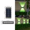 Lâmpada de parede solar lâmpada de jardim ao ar livre lâmpada de paisagem à prova d'água villa lâmpada de arruela de parede de jardim lâmpada de atmosfera de superfície de parede ao ar livre