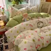Promoção Quente Conjunto de Roupa de Cama Macia e Confortável de Quatro Peças Capa de Edredom Conjunto de Três Peças para Dormitório de Estudante Individual Casa