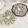 Elegante Anel de Intestino Grande de Chiffon com Bolinhas Rabo de Cavalo Francês Elástico de Cabelo Acessórios de Cabelo com Flor Grande Versáteis Faixa de Cabeça Estilo Verão para Mulheres