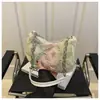 2024 Design de Moda Ocidental Casual Estiloso Degradê Estrela Corrente de Jeans Transversal Ombro Pequena Quadrada Bolsa Feminina