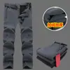 Pantalones de Junco a Prueba de Frío para Hombre, Pantalones de Montañismo Soft Shell para Exteriores, Impermeables, Cortavientos, Esquí, Espesos, Forrados de Polar, Invierno