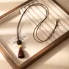 Nova Colar Pingente Irregular Chinês Feminino Retrô de Alta Qualidade Longo Cordão Decorativo Acessório para Pendurar no Pescoço