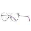 Moda Transfronteriza Orejas de Gato Anti Luz Azul Espejo Plano Viento ins 3044 Patillas Metálicas de Resorte Armazón para Lentes Ópticos Femenino