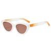 Gafas de Sol Blancas con Montura Blanca Estilo Ojo de Gato, Tendencia 2026, Estilo Urbano Popular, Protección Solar, Protección UV para Mujeres