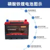 Batería de Litio para Arranque y Paro de Coche Gran Capacidad 12V70A Batería de Arranque Libre de Mantenimiento de Fosfato de Hierro y Litio Suministro Transfronterizo