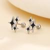 Uñas de estrella para orejas de cuatro hombres de la suerte, súper hada femenina, nicho asimétrico, uña de hueso de estrella, auriculares de estrella pequeños