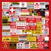 75 pegatinas con el logotipo de advertencia y eslogan en inglés para portátiles, maletas, ventosas decorativas e impermeables.