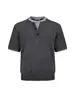 Camiseta de Tricô Falsa Duas Peças Estilo Americano com Manga Curta para Homens e Mulheres, Verão Vintage Estilo Old Money, Tendência Solta Casual com Decote V