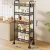 Carrinho de armazenamento pequeno, mesa lateral de sofá, cesta de armazenamento de lanches, prateleira móvel com vários níveis, organizador de brinquedos para sala de estar, cesta para itens diversos