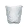Taza de Vidrio con Relieve Patrón Glaciar Taza Escandinava para Jugo Taza para Agua con Gas Taza de Café Creativa Taza de Vino con Patrón de Corteza