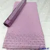 5 Yardas de Tela de Algodón Bordada Estilo Africano Más una Caja de Set de Pañuelo Hayes Encaje de Algodón Suizo