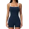 Venta al por mayor de Ropa de Yoga Transfronteriza, Nuevo Mono Deportivo de Pilates, Cuello Cuadrado, Espalda Bonita, Pico Profundo, Ropa de Fitness Adelgazante para Mujer, Dropshipping