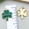 Trevo da Sorte Irlandês Acessórios para Joias DIY Chapéu de Trevo Colar Pingente Chaveiro Pequeno Charme Oktoberfest
