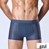 Roupa Íntima Masculina Oca Celulose Regenerada Respirável Seda Gelo Malha Favo de Mel Boxer Masculina Crotch de Algodão Pé Plano Drop Shipping