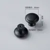 Manija de Acero Inoxidable de un Solo Agujero, Manija de Puerta Gruesa en Forma de Champiñón para Gabinetes, Zapateros y Cajones, Manija Redonda de Metal Negra para Muebles