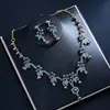 Joyería Popular Transfronteriza Europea y Americana, Lujo Ligero y Circonita de Gama Alta Set de Accesorios para Vestido de Banquete Nupcial Boda Venta al por Mayor