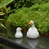Novo produto transfronteiriço: conjunto de três peças de patos simulados para decoração de jardim e pátio, estátuas de animais, artesanato de resina para jardinagem e paisagismo