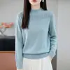 Suéter de Punto para Mujer con Cuello Medio Ajustado para Otoño e Invierno, Capa Base de Punto, Tejido Andy Velvet