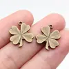 16x15mm 1,4g Multicor Exportação Liga de Zinco Acessórios para Joias Pingente de Trevo de Quatro Folhas