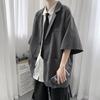 Camisa de manga curta masculina verão nova camisa solta estilo Hong Kong