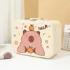Estuche de Maquillaje de Dibujos Animados de Moda Kuromi con Espejo, Organizador Infantil y Caja de Cuero para Guardar Tarjetas