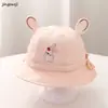 Chapéu de Bebê Primavera Novo Estilo Proteção Solar Ursinho de Algodão Chapéu de Pescador Meninos e Meninas de Um Ano Chapéu de Sol Fino