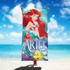 Temu Novo Produto Toalha de Praia Estampada Princesa Sereia Toalha de Banho Infantil Absorvente Secagem Rápida Cobertor de Praia Toalha de Banho Leve