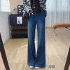 Jeans acampanados de corte ajustado al cuerpo [2 largos] mezclilla de alta calidad con elasticidad en cuatro direcciones pantalones adelgazantes para mujer con un ligero acampanado