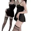 Roupão fino e elegante de novo estilo itens puramente divertidos itens divertidos provocantes lingerie tentação apertada lingerie de suspensório pijamas casa