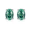 Joyería Ruizuan Estilo de Exportación Europeo y Americano Pendientes de Moissanita Forma de Huevo 1 Quilate Estilo Coreano para Mujer Plata de Ley S925 Venta al por Mayor en Stock