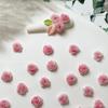 Joias para Nail Art Flor Rosa Pêssego Cor Luminosa Tingimento Camélia Vermelha Joias para Nail Art Decoração para Nail Art