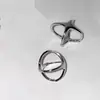 Pendientes de Estrella de Cuatro Puntas para Mujer, Modernos, Sencillos, de Alta Gama, Pendientes Redondos Geométricos, a la Moda, Versátiles, Creativos, Pendientes Brillantes